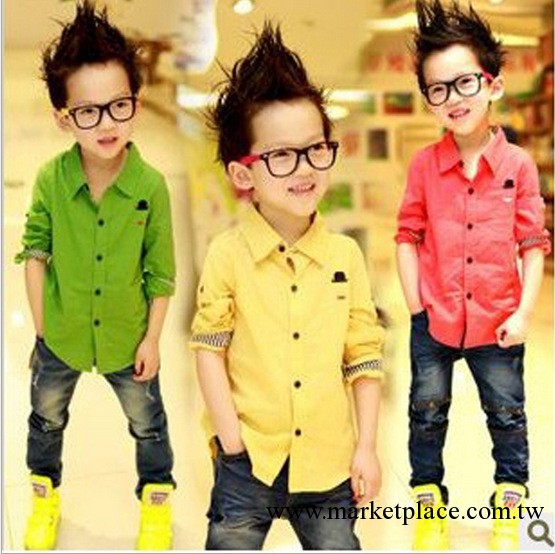 2013韓版男童襯衫 時尚男童襯衫 禮貌兒童長袖襯衫工廠,批發,進口,代購