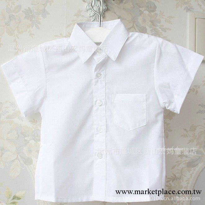 兒童短袖白襯衫 專供演出襯衫 大合唱白襯衫 禮機襯衫工廠,批發,進口,代購