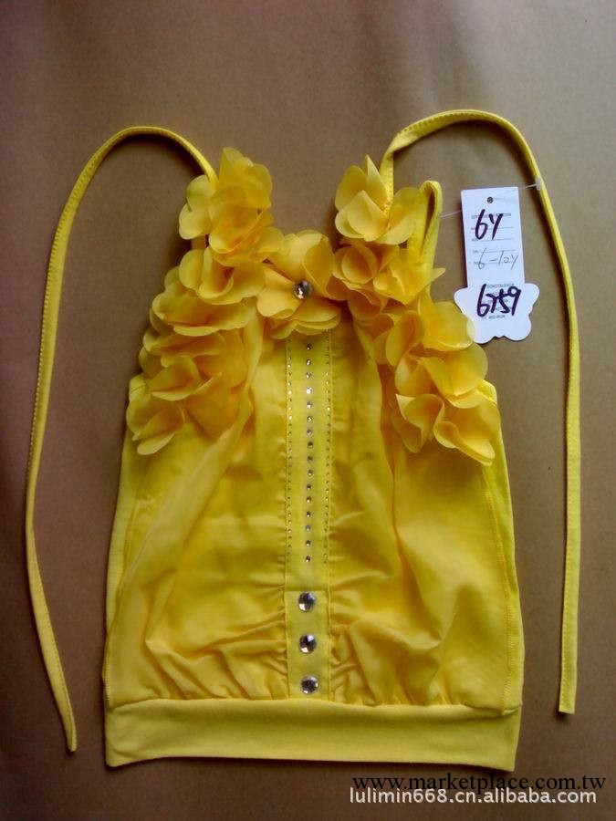 2013夏裝女童雪紡純棉吊帶衫短袖背心直接工廠來樣訂做訂單批發工廠,批發,進口,代購
