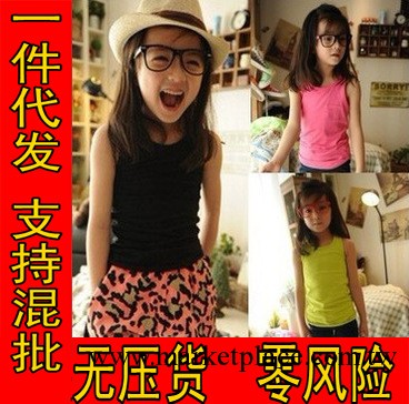2013年新款女童裝夏裝韓版時尚可愛小背心吊帶衫 一件代發工廠,批發,進口,代購
