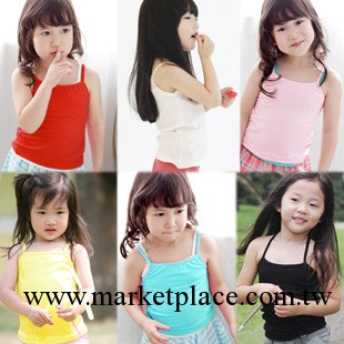 童裝2013夏裝新款韓版童裝男女童純色針織T恤吊帶背心打底0051工廠,批發,進口,代購