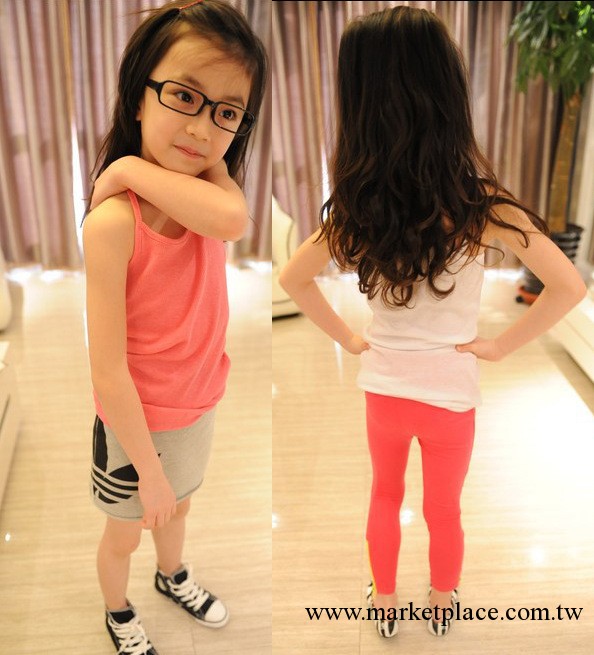2013年夏 韓版 女童工字背心 兒童吊帶衫工廠,批發,進口,代購