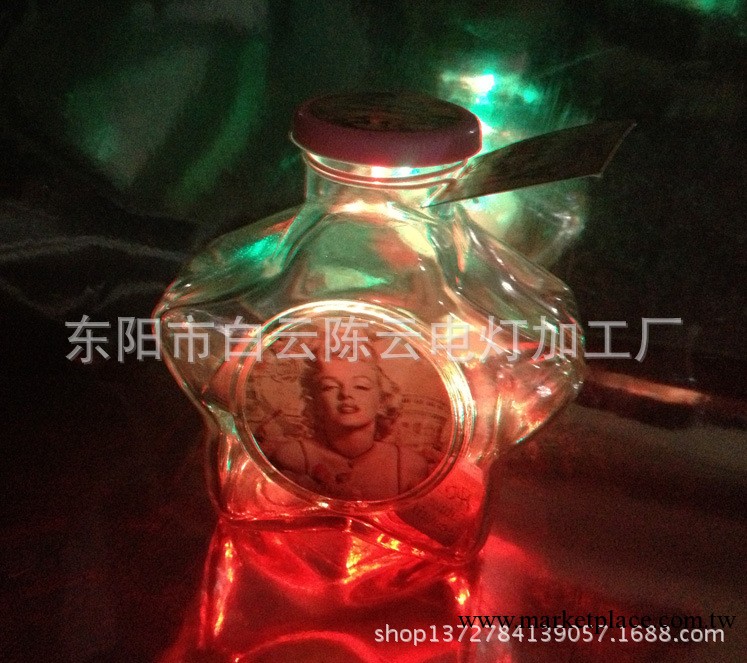 廠傢批發大號發光明星玻璃許願瓶 創意物熱賣禮品生日禮 中秋備貨工廠,批發,進口,代購