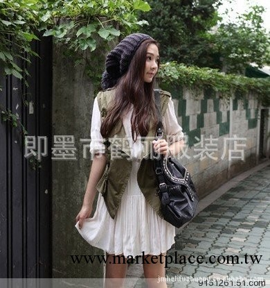 HRF 外貿出口百搭純棉休閒馬甲外套 韓劇明星款背心韓國熱賣馬甲工廠,批發,進口,代購