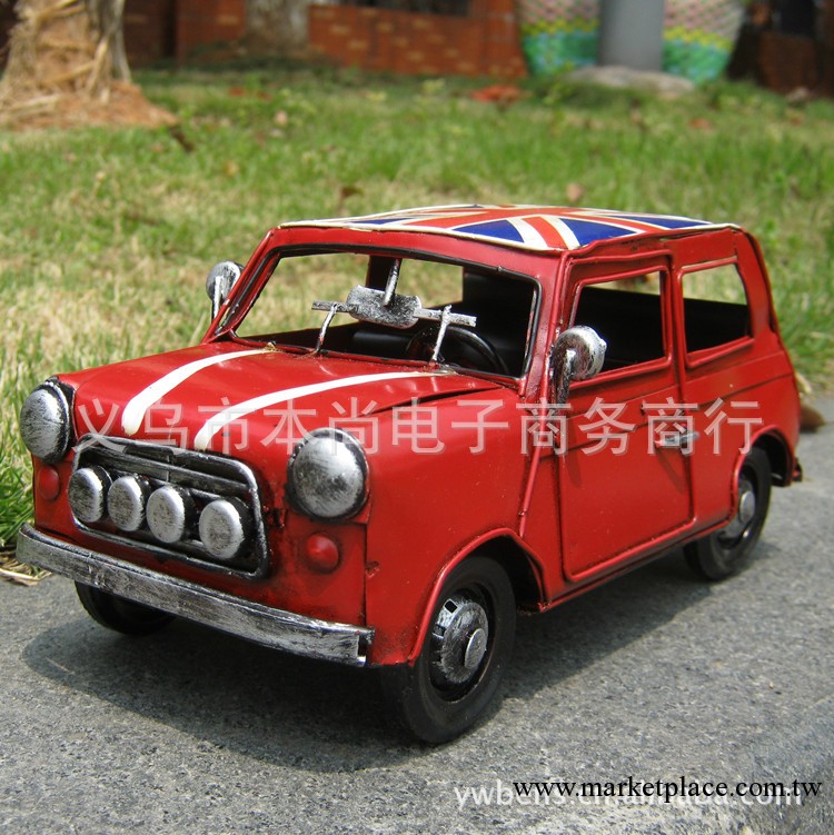 mini Cooper 國旗版鐵藝車模型 zakka系列經典收藏品工廠,批發,進口,代購