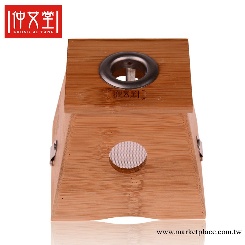 仲艾堂 南陽木制單孔艾灸盒 1孔溫灸器具 一眼艾灸盒五年陳艾灸條工廠,批發,進口,代購