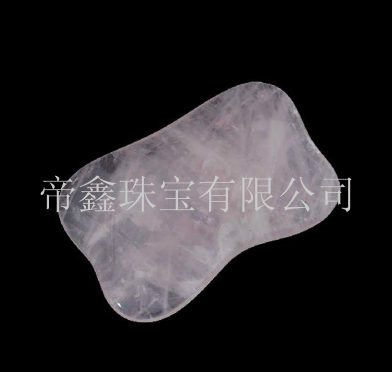 進口天然粉晶刮痧板 按摩保健養生  粉水晶刮痧板寶石加工工廠,批發,進口,代購