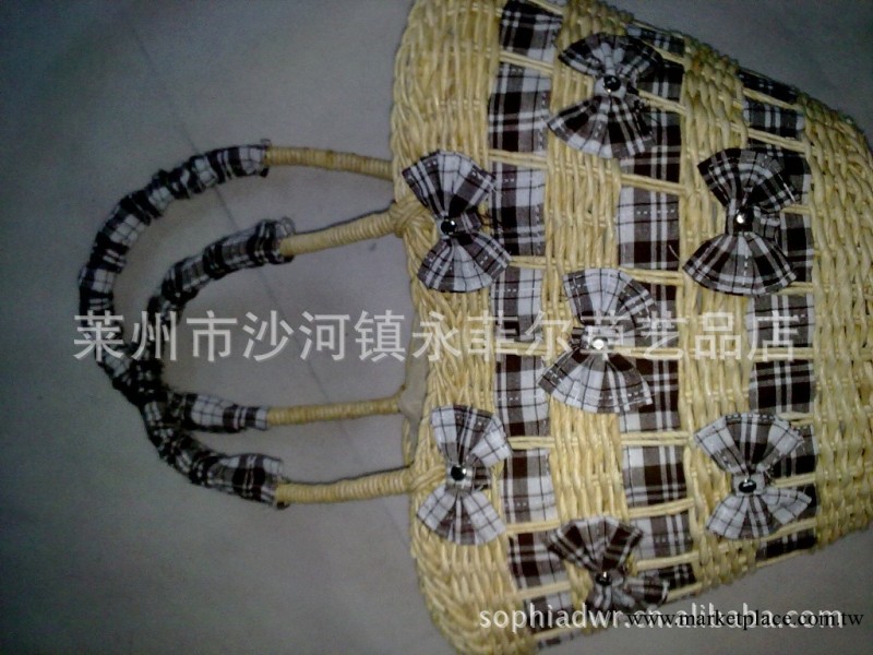小女生最愛的蝴蝶結玉米皮草編包工廠,批發,進口,代購