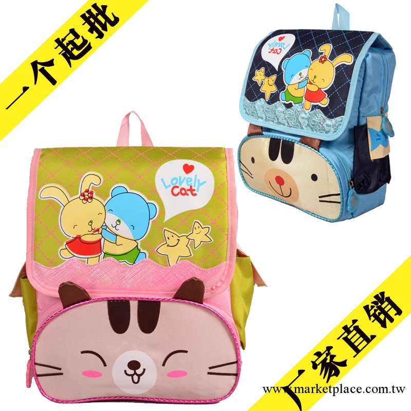 韓版新款批發 帆佈幼兒園書包 防水動物卡通小中大班兒童雙肩背包工廠,批發,進口,代購