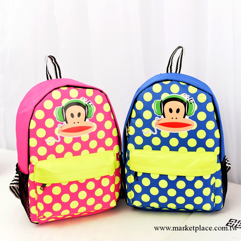 廠傢直銷新款時尚兒童版大嘴巴猴子可愛書包雙肩包背包男女韓版包工廠,批發,進口,代購