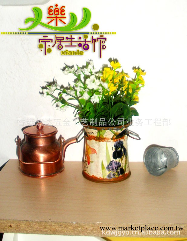 裝飾雙耳小桶迷你花器 隔板櫃面小擺飾花器 ZAKKA雜貨禮品花器工廠,批發,進口,代購