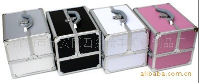 廠傢供應黑色規格可定制手提式鋁箱化妝箱工廠,批發,進口,代購