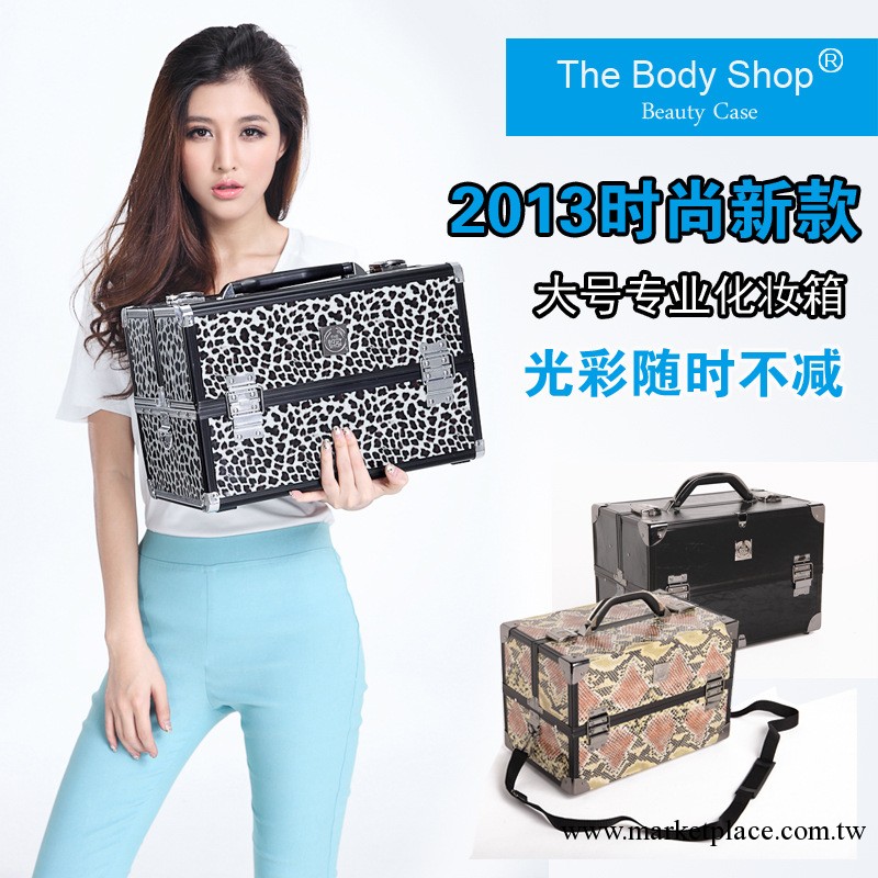 化妝箱批發 高級美體小鋪雙開化妝箱 大號多功能斑馬紋化妝箱工廠,批發,進口,代購