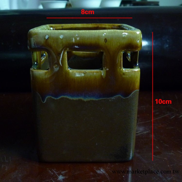 庫存陶瓷批發 方形陶瓷花瓶 花盆 花插 創意zakka傢居用品工廠,批發,進口,代購