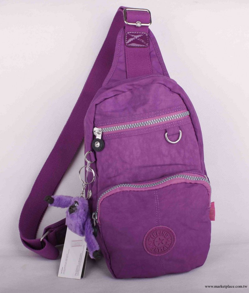 kipling2013經典款胸包 吉普林胸前挎包隨身包 純紫色工廠,批發,進口,代購