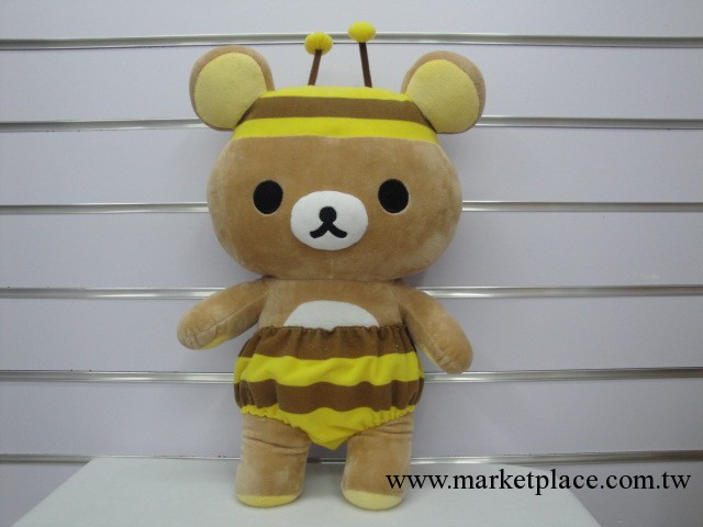 正版RILAKKUMA  蜜蜂情侶日本輕松熊 毛絨玩具公仔 送女生禮物工廠,批發,進口,代購