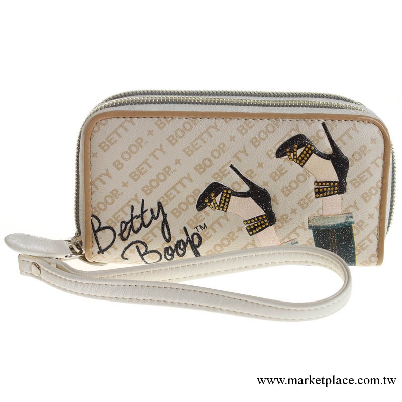 Betty/貝蒂女包時尚卡通雙拉鏈手提零錢包 A6083-51杏色59灰色工廠,批發,進口,代購