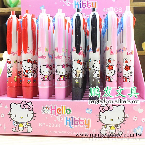 KT4色圓珠筆、HELLO KITTY文具、日韓卡通文具批發、卡通產品工廠,批發,進口,代購