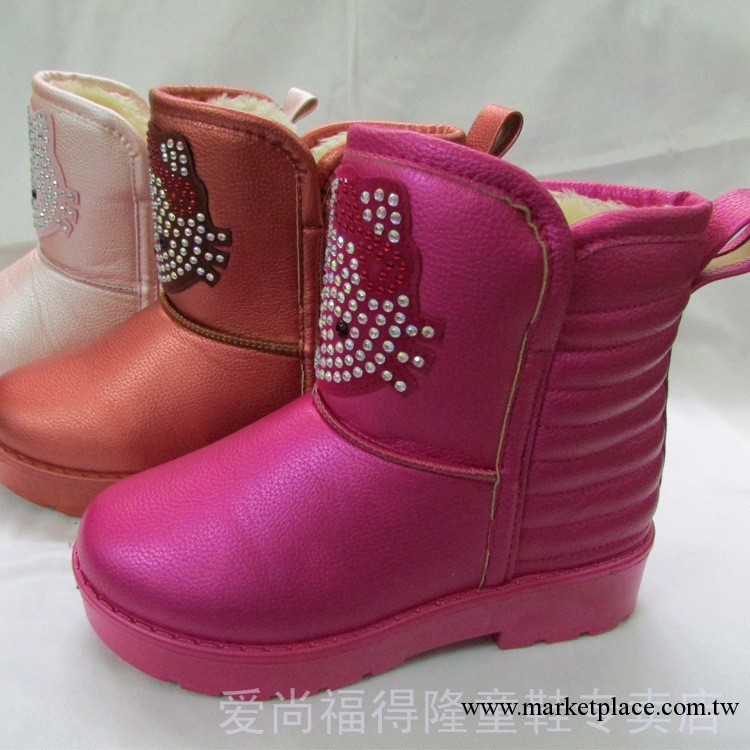 【新品力薦】供應 名軒hello kitty貼鉆寶寶兒童大棉靴 30-35碼工廠,批發,進口,代購
