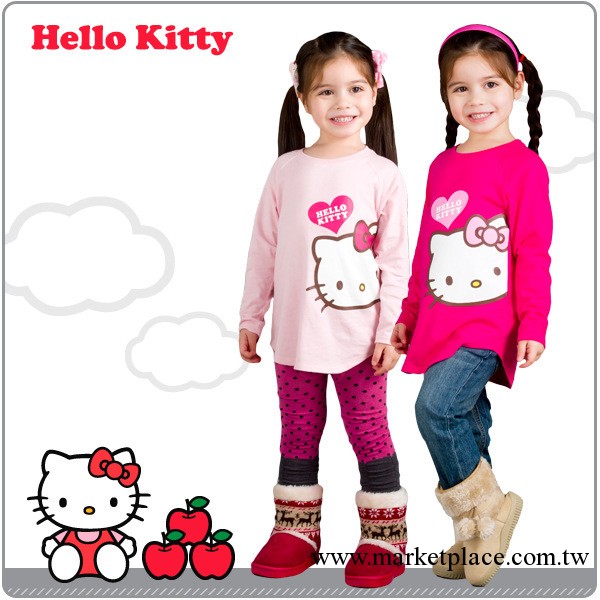 2013新款Hello Kitty凱蒂貓長版T恤 外貿童裝批發-童T恤 SY089工廠,批發,進口,代購