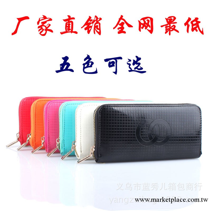 廠傢直銷 新款單拉鏈 錢夾漆皮手拿包批發 多色壓花手提錢包020工廠,批發,進口,代購