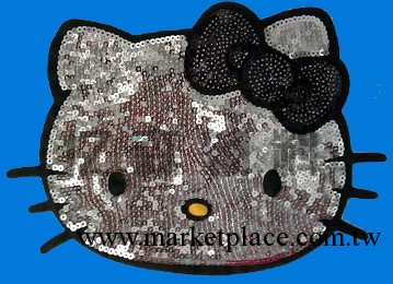 hello kitty珠片繡 hello kitty亮片繡 廠傢直銷 歡迎訂做工廠,批發,進口,代購
