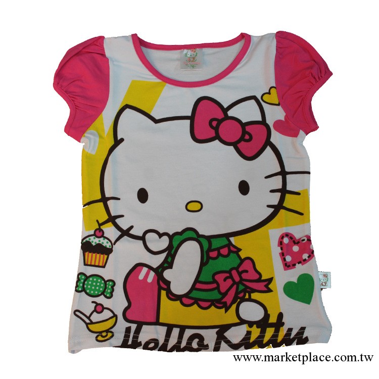 HB8231玫紅    西松屋卡通 HELLO KITTY女童短袖T恤工廠,批發,進口,代購