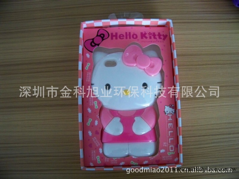 混批hello kitty貓立體蝴蝶結iphone4手機套 矽膠套工廠,批發,進口,代購