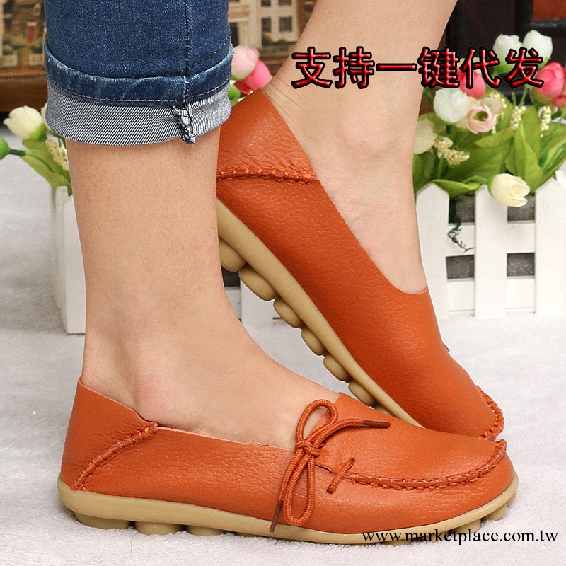 2013新款時尚媽媽鞋 牛皮真皮女士護士鞋 系帶少女低幫套腳單鞋工廠,批發,進口,代購