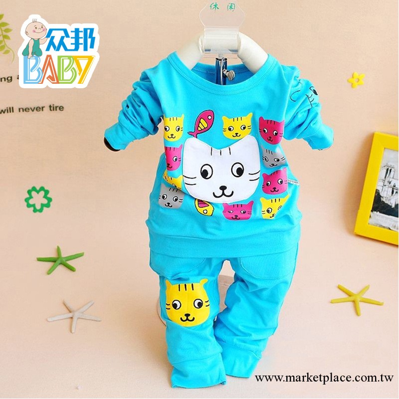 『眾邦baby』品牌男女童套裝秋款 童雨全棉兒童秋衣韓版套裝工廠,批發,進口,代購