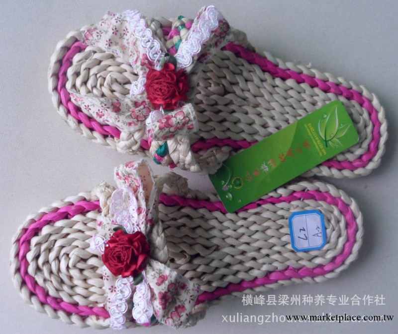 雙層草底/純手工藝 拖鞋、傢居鞋/保健按摩 玉米皮草鞋工廠,批發,進口,代購