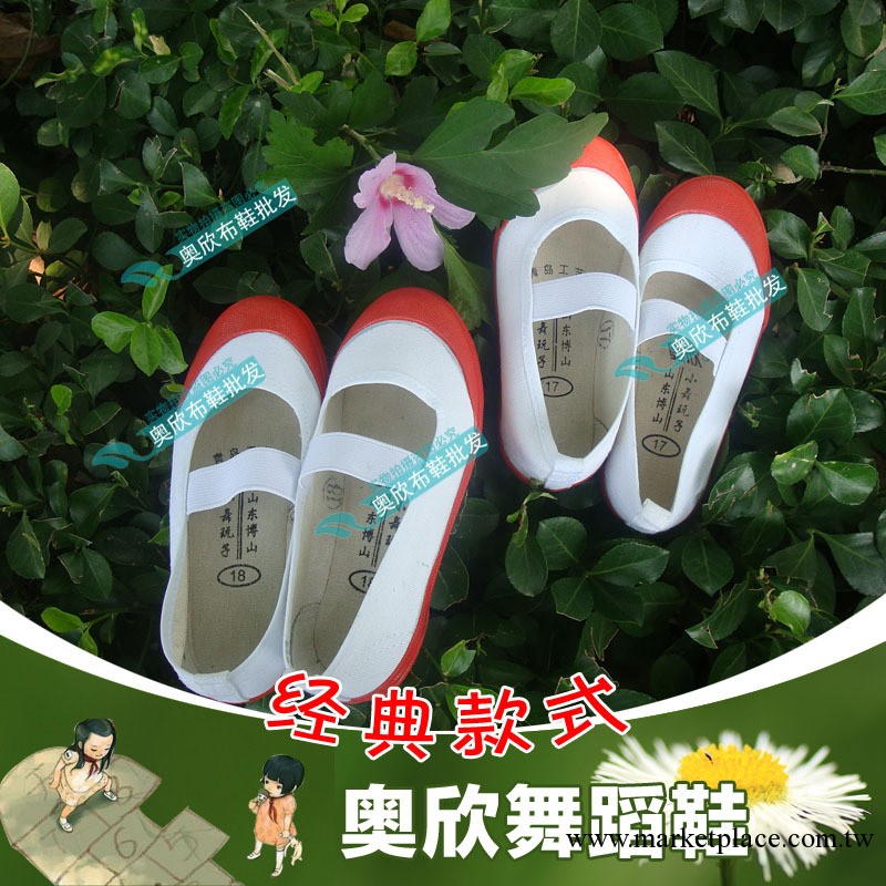 奧欣成人兒童學生體操表演鞋經典白廣場舞蹈鞋晨練白佈鞋單鞋批發工廠,批發,進口,代購