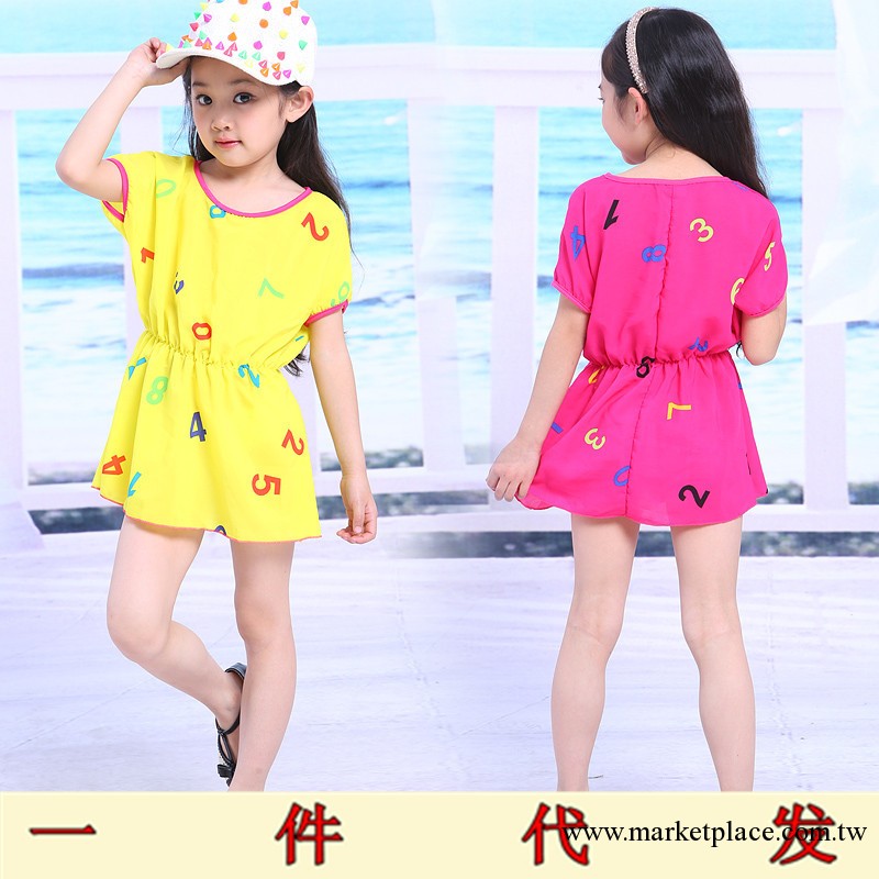童裝女童2013夏裝新款清涼兒童公主裙韓版數字印花半身裙一件代發批發・進口・工廠・代買・代購