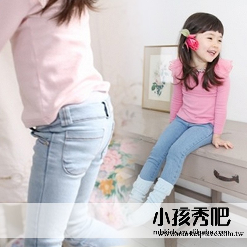 【小孩秀吧】原單童裝2013秋款 品牌童褲批發 女童牛仔褲 CK-3005工廠,批發,進口,代購