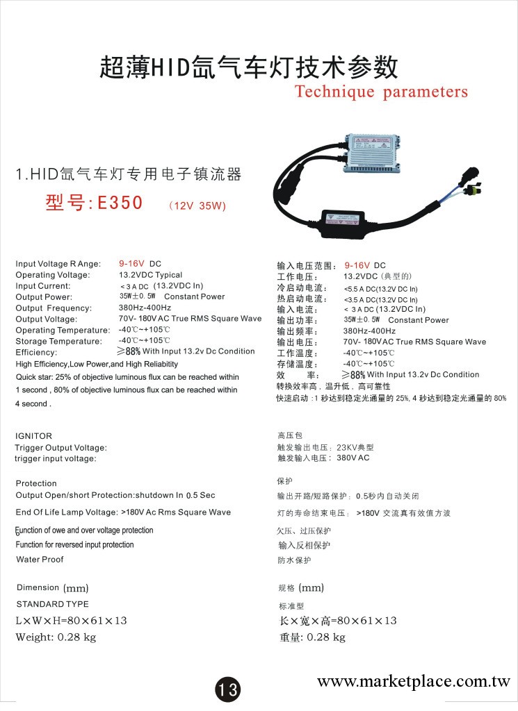 高品質12V35W 超薄安定器套裝批發・進口・工廠・代買・代購