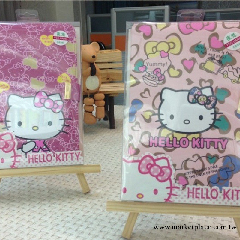 廠傢直銷可愛hello kitty蘋果ipadmini保護套 夜光凱蒂貓迷你皮套工廠,批發,進口,代購