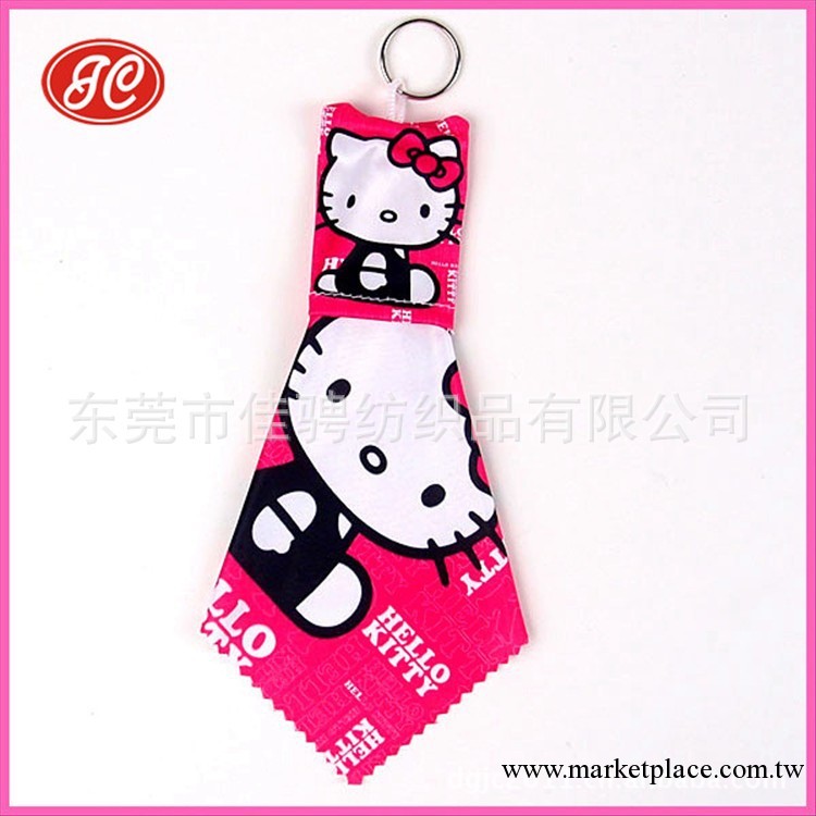 Hello Kitty圖案印刷超細纖維眼鏡佈鑰匙扣工廠,批發,進口,代購