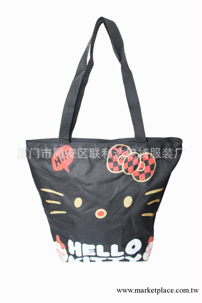 大量供應批發 【時尚滌綸包】 帆佈包 時尚女包 黑色 hello kitty批發・進口・工廠・代買・代購