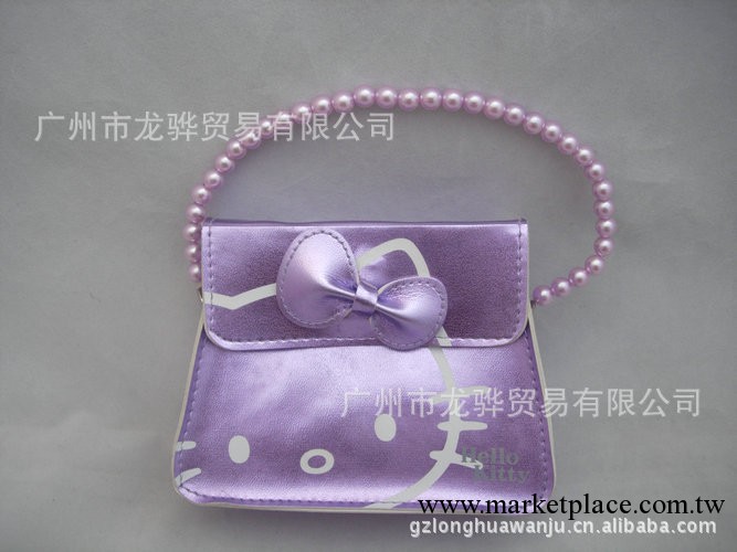 外貿原單hello kitty紫色珠鏈手袋 手拎包 手提包工廠,批發,進口,代購