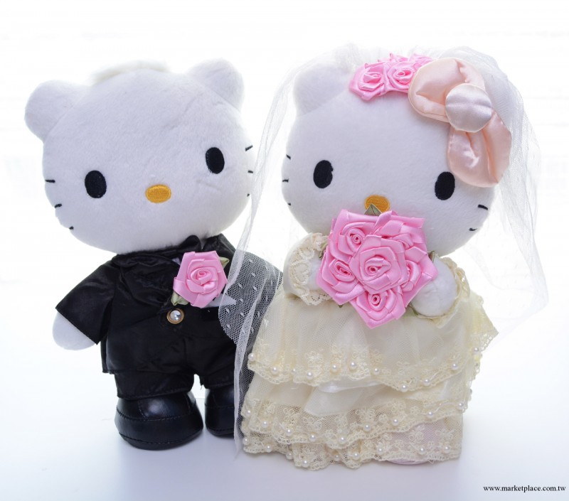 批發2013新品 hello kitty凱蒂貓 婚紗KT娃娃 婚慶擺件 創意公仔工廠,批發,進口,代購