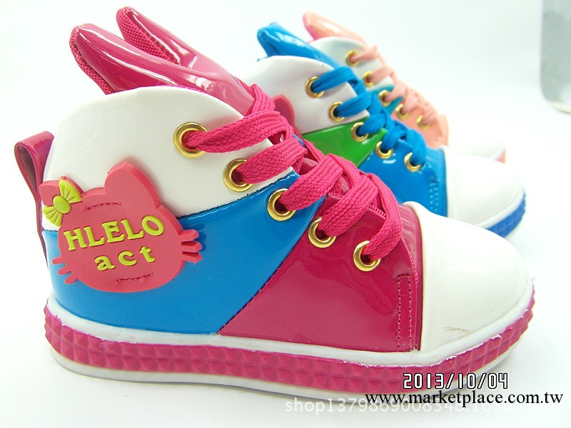 2013hello kitty貓童鞋 中幫兔子童鞋 中幫女童 亮皮童鞋廠傢工廠,批發,進口,代購
