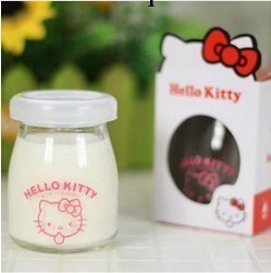 爆款 超萌Hello Kitty 佈丁瓶 酸奶瓶 佈丁奶瓶 酸奶瓶含蓋工廠,批發,進口,代購