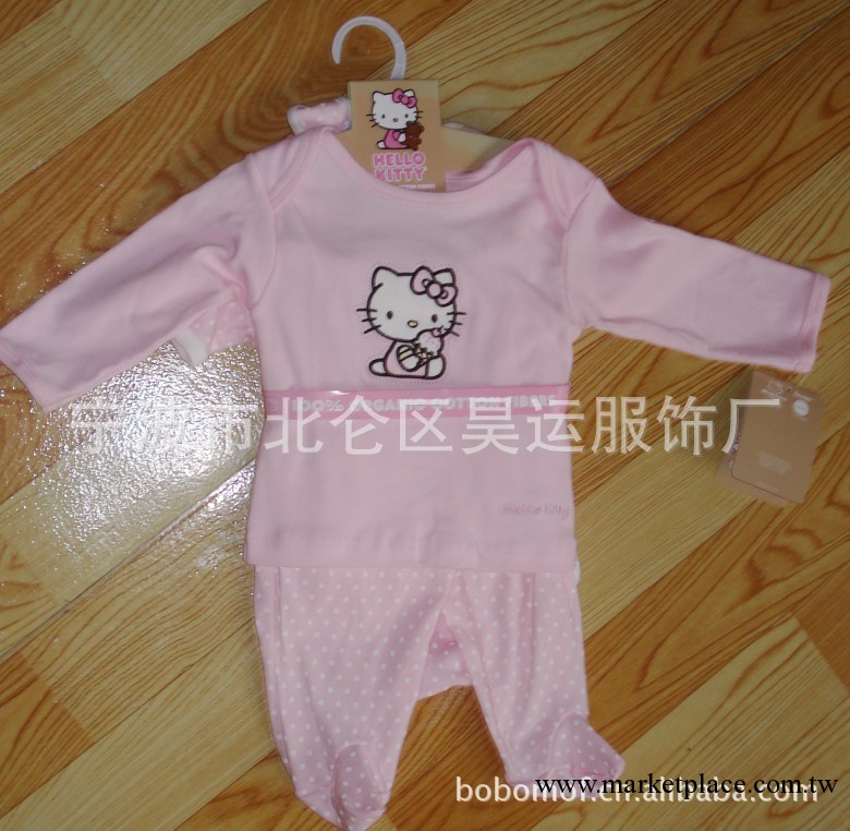 2013年新款【hello kitty嬰兒全棉套裝】女款連身哈衣套裝批發・進口・工廠・代買・代購