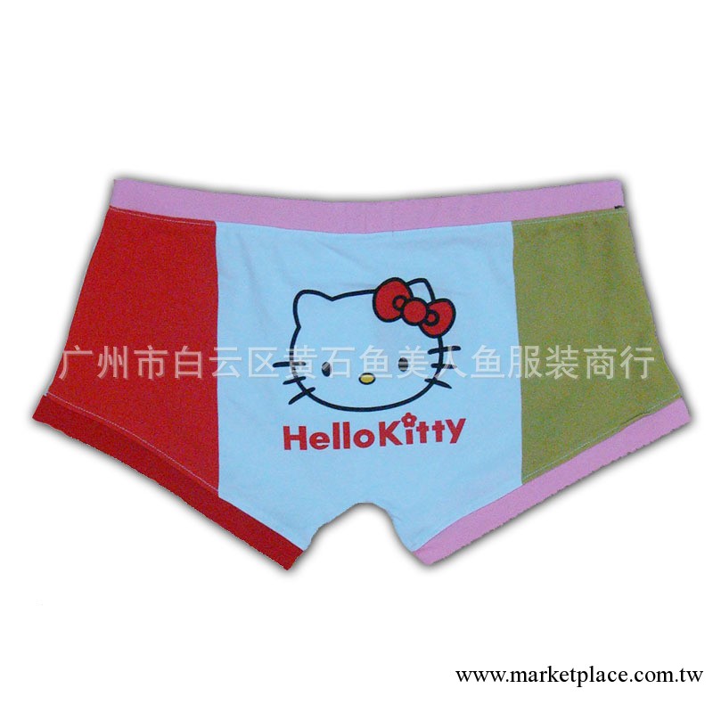 廠傢直銷現貨批發，hello kitty平角短褲，可愛卡通純棉男士內褲工廠,批發,進口,代購