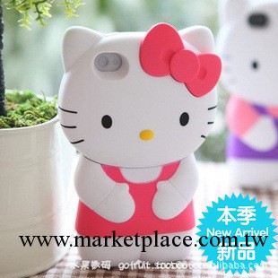 新款3D立體Hello Kitty iphone4 4S 手機殼蘋果4外殼配件手機套工廠,批發,進口,代購