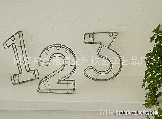 zakka雜貨 鐵線門牌字母壁掛裝飾品 數字字母門牌號 字母裝飾品批發・進口・工廠・代買・代購