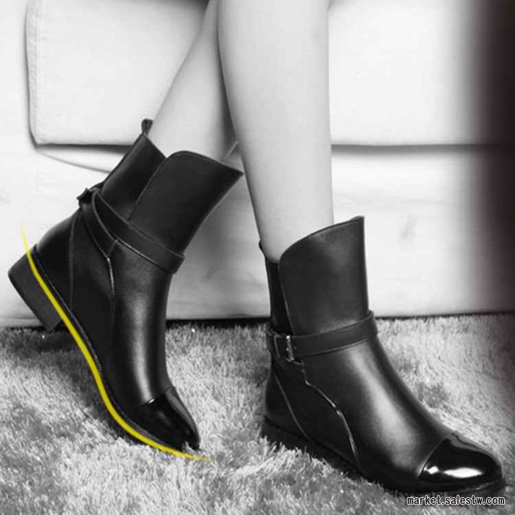 2013真皮 歐美馬丁靴低跟漆皮短靴女機車靴女騎士靴牛皮女靴子工廠,批發,進口,代購