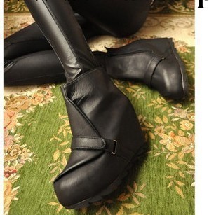 歐美坡跟靴子 短靴子 高跟靴 女 2012新款秋冬及踝靴子 裸靴工廠,批發,進口,代購