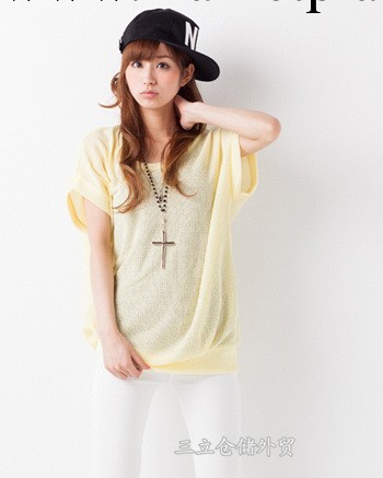 INGNI2013新款日本原單女寬松套頭罩衫 百搭針織蝙蝠衫外搭 四色工廠,批發,進口,代購