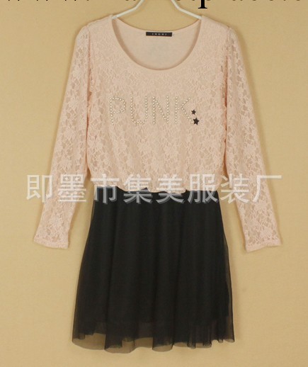 2013 日系外貿原單INGNI官網同步蕾絲 雪紡長袖T恤工廠,批發,進口,代購